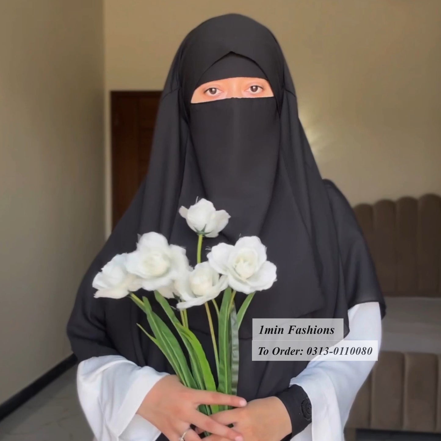 Pinless Hijab with Saudi Niqab